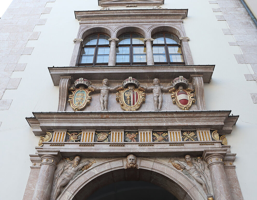 Ansicht des Landhausdurchganges